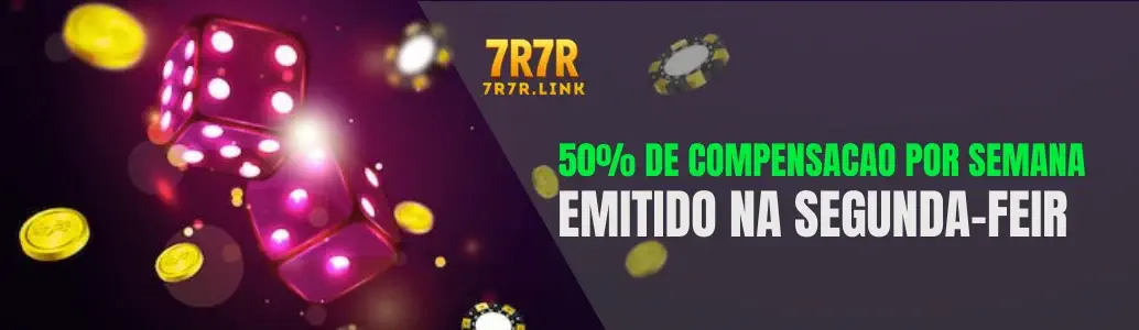 Banner de promoções 7R7R com bônus ativos e ofertas especiais