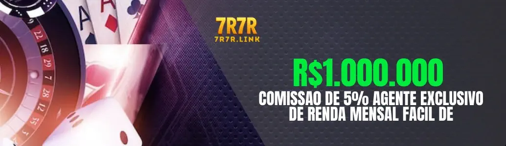 Banner de promoções 7R7R com bônus ativos e ofertas especiais