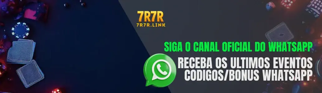 Canal oficial 7R7R no WhatsApp com bônus e códigos exclusivos